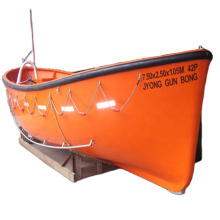 SOLAS FIBERGLASS TIPO ABERTO Lifeboat Boat Fast Rescue Boat 7.5m Comprimento do barco de trabalho